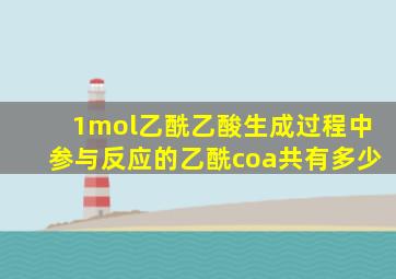 1mol乙酰乙酸生成过程中参与反应的乙酰coa共有多少